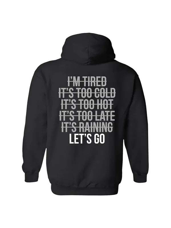 LET'S GO Printed Casual Hoodie