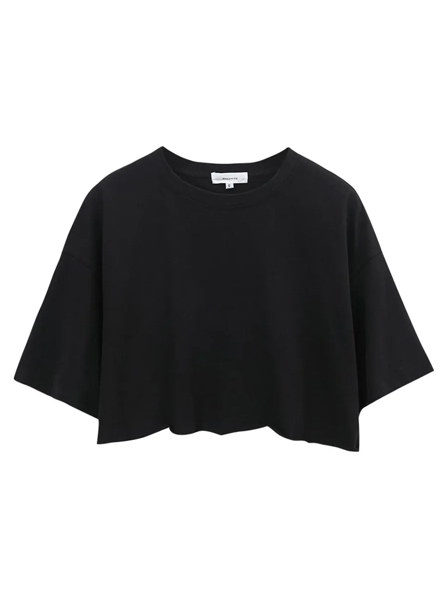 Cropped Cropped Crop Top in Solid Color