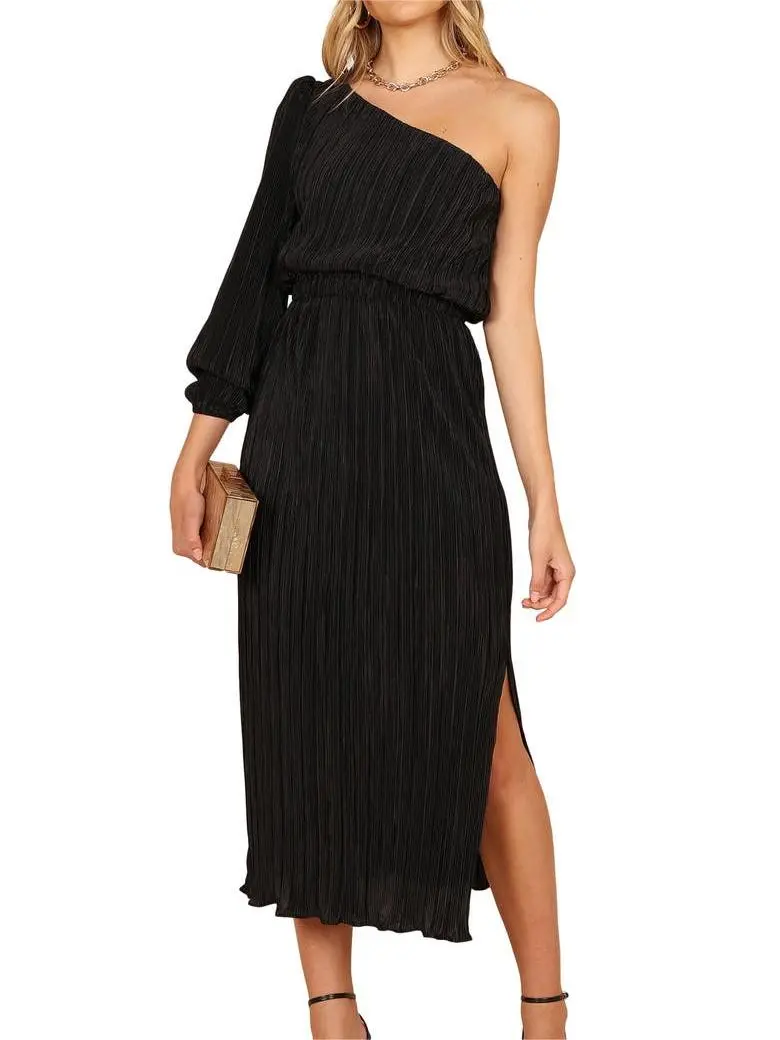 Women's Off Shoulder Slit Dress