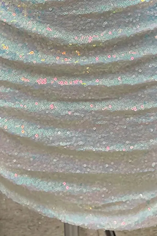 Sequin V-Neck Bodycon Mini Dress