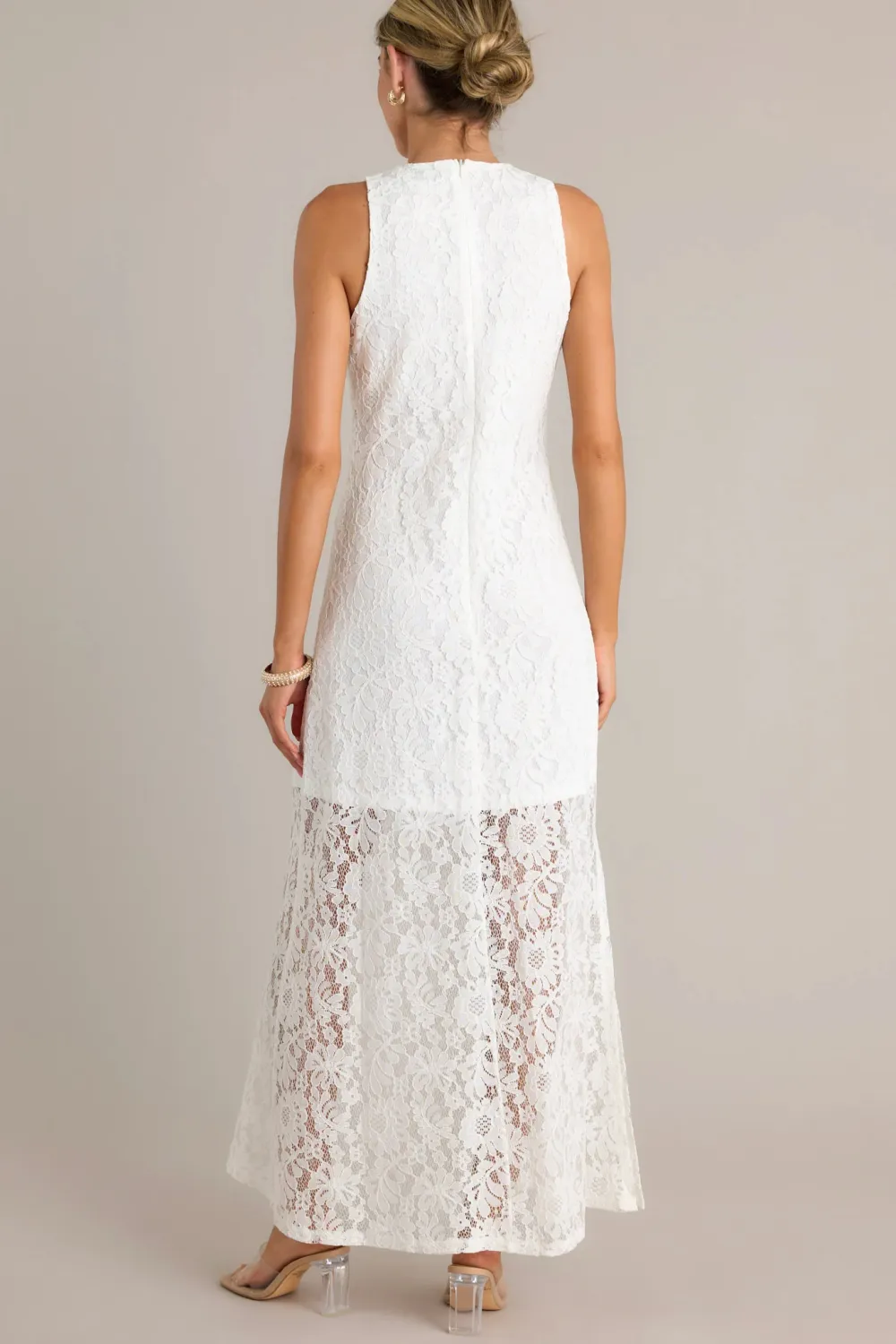 IRRESISTIBLE CHARM WHITE LACE MAXI DRESS