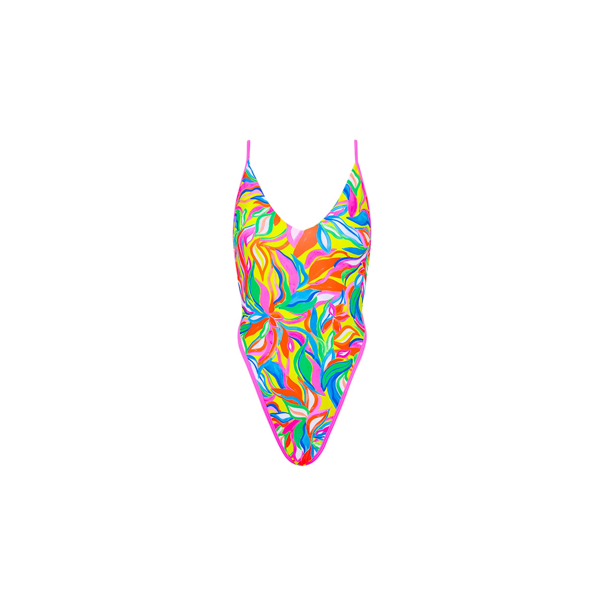 PLUNGE CROSS BACK ONE PIECE - TROPICAL ILLUSION