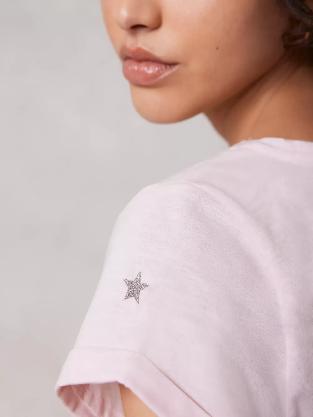 Mint Velvet Cotton Star T-Shirt