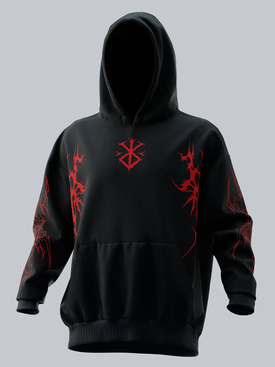 Berserk Guts Tribal Oversize Hoodie