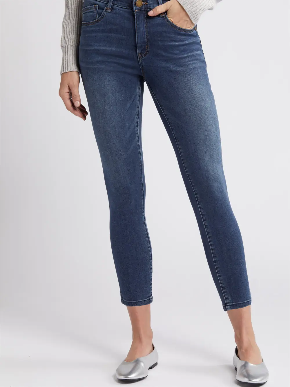 High Waist Skinny Ankle Jeans