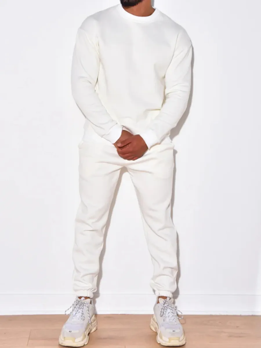 Men's Athleisure White Suit