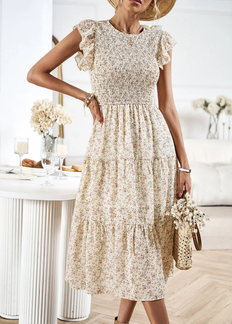 Women's Floral Temperament Dress