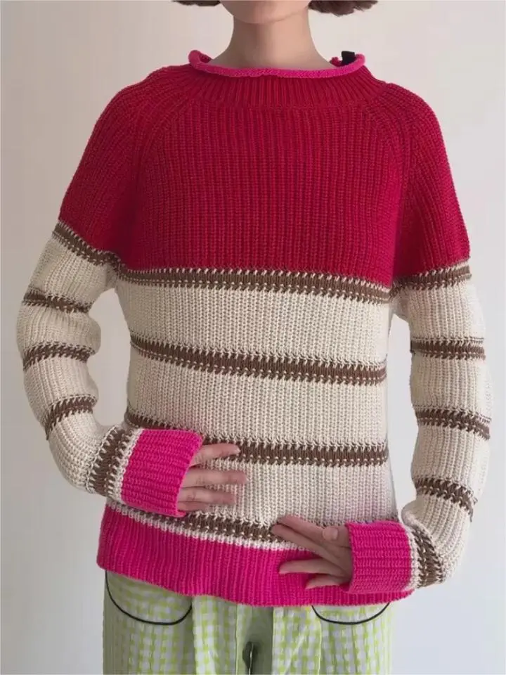 PALMAR RASPBERRY SWEATER