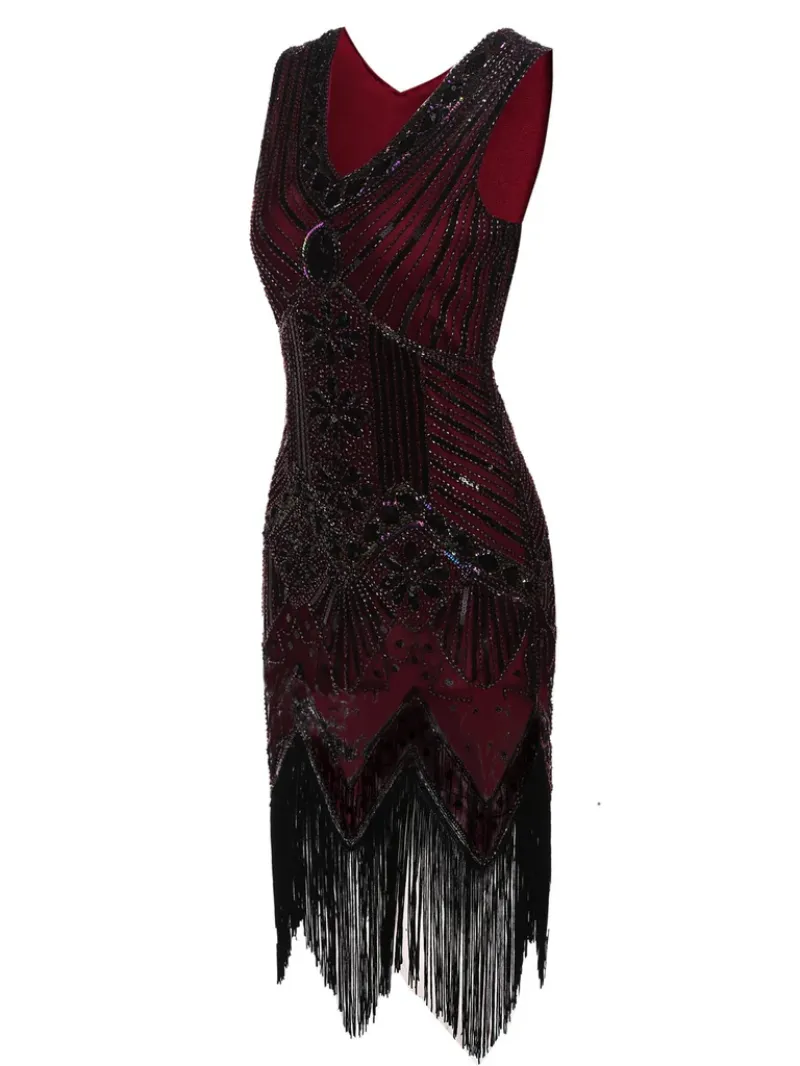 1920S SEQUINED FRINGE DRESS