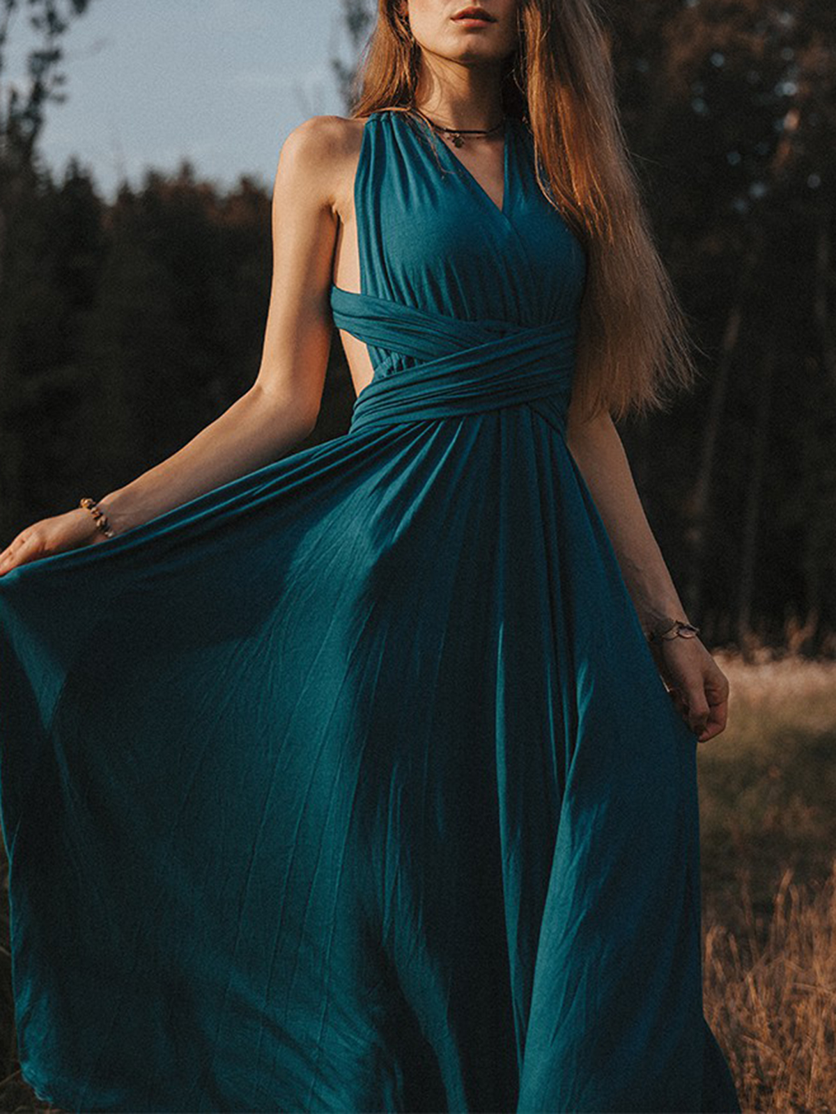 Long Solid Dress