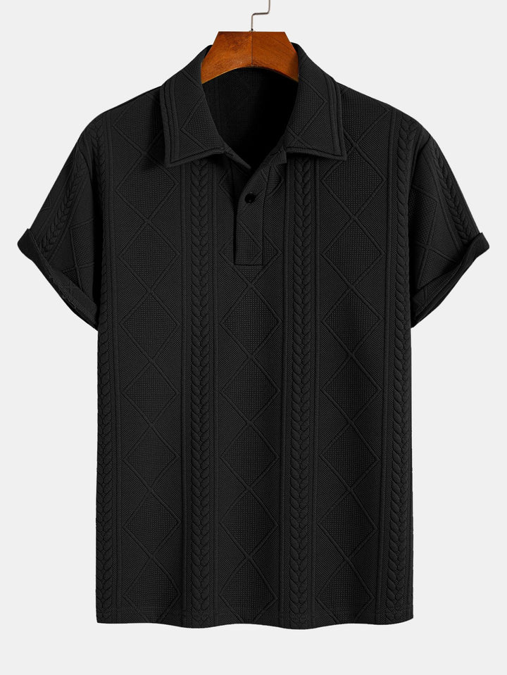 Geometric Jacquard Polo