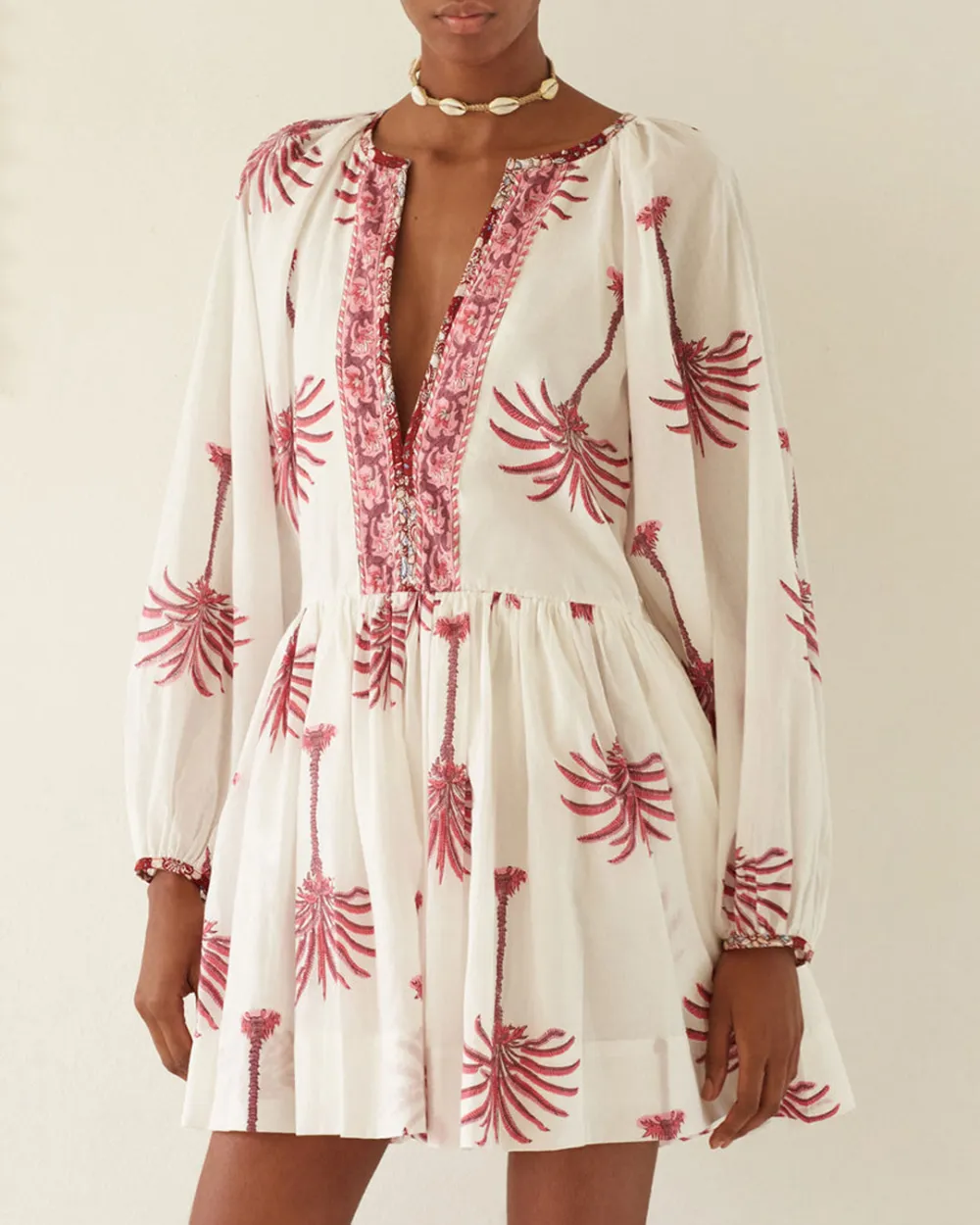 Sula Pink Palm Dress