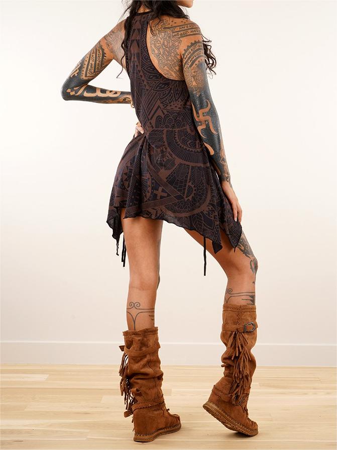 Printed Flared Tank Tunic