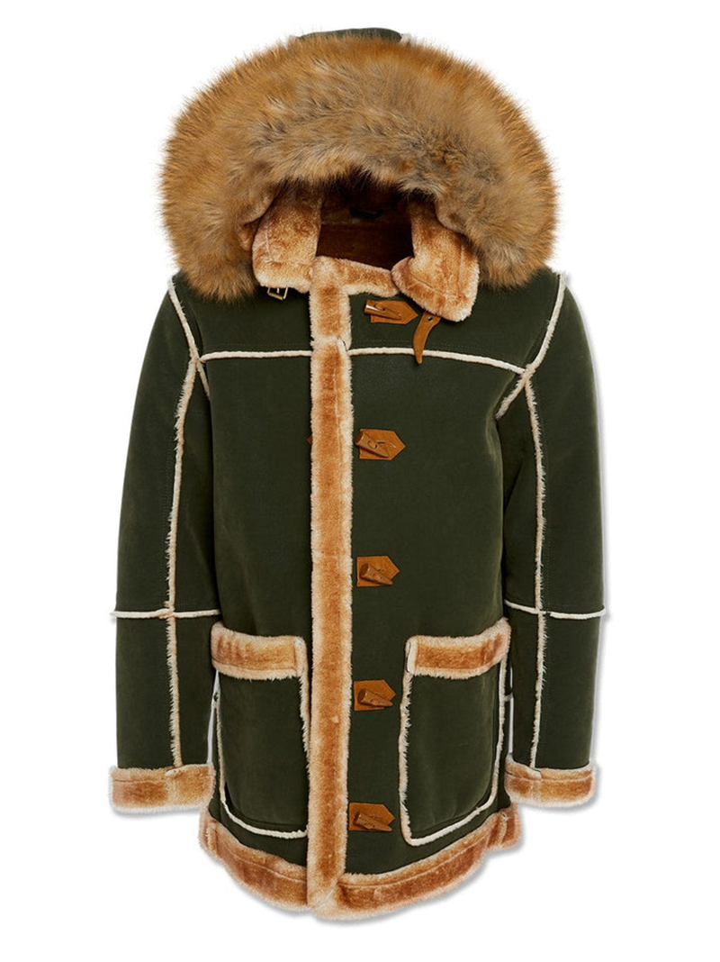 Men's Green Shearling Jacket