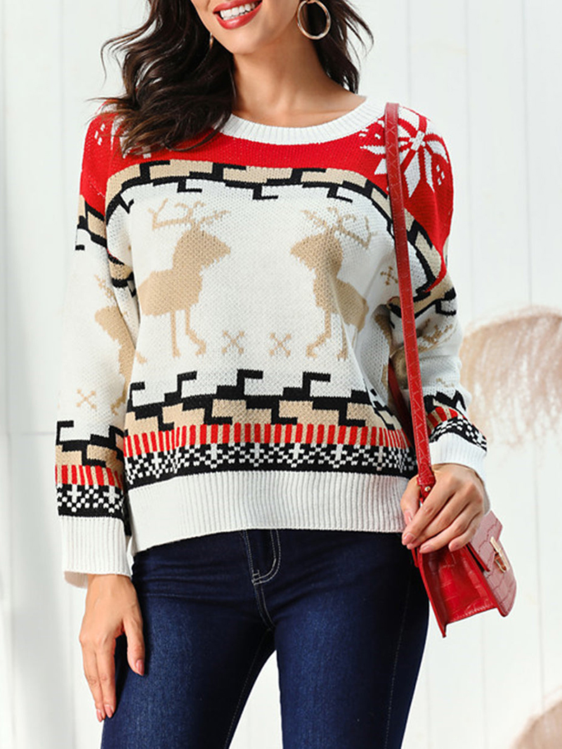 Reindeer Round Neck Sweater