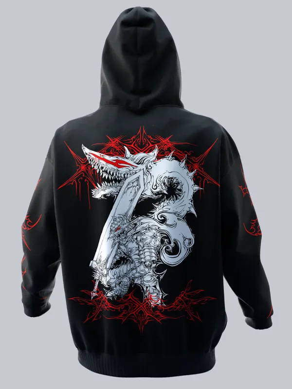 Berserk Guts Tribal Oversize Hoodie