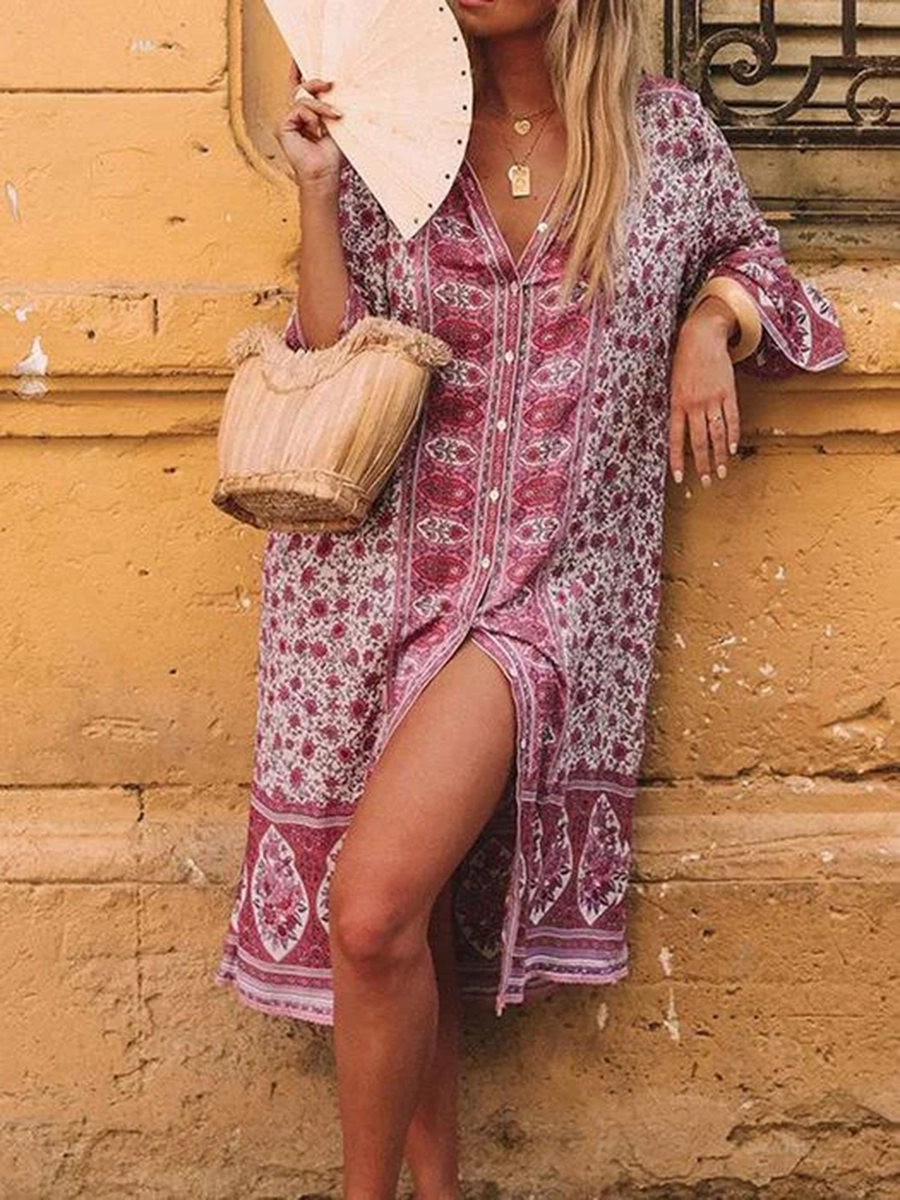 Women's summer dress with print