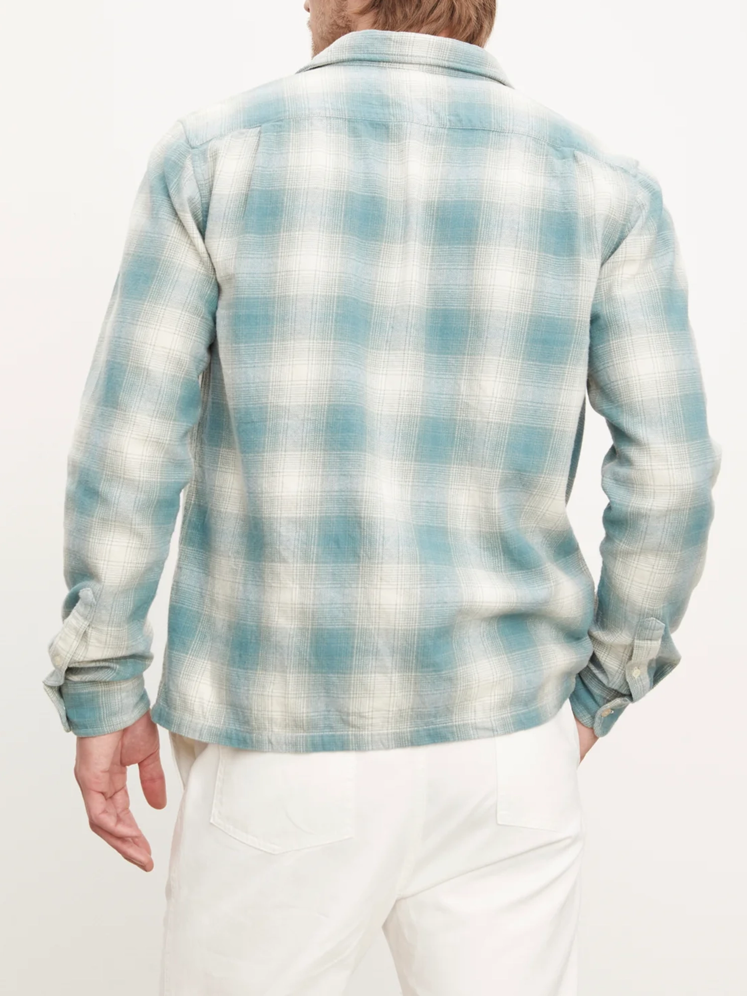 Lattice Print Casual Long Sleeve Shirt