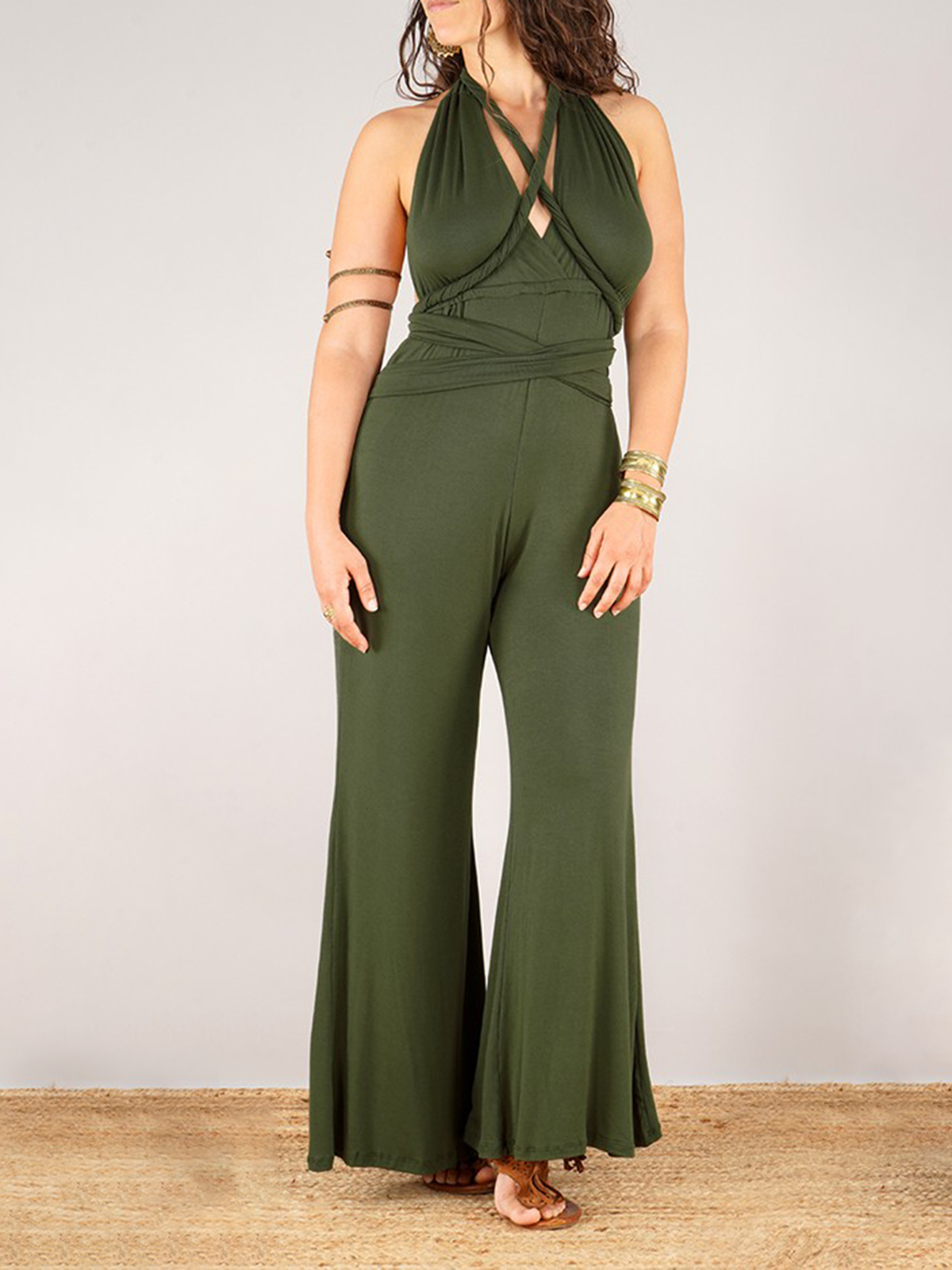 Cross Halter Jumpsuit