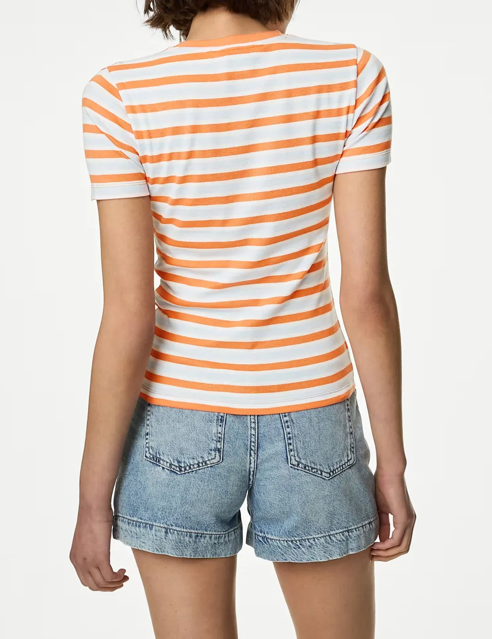 Pure Cotton Striped Slim Fit T-Shirt