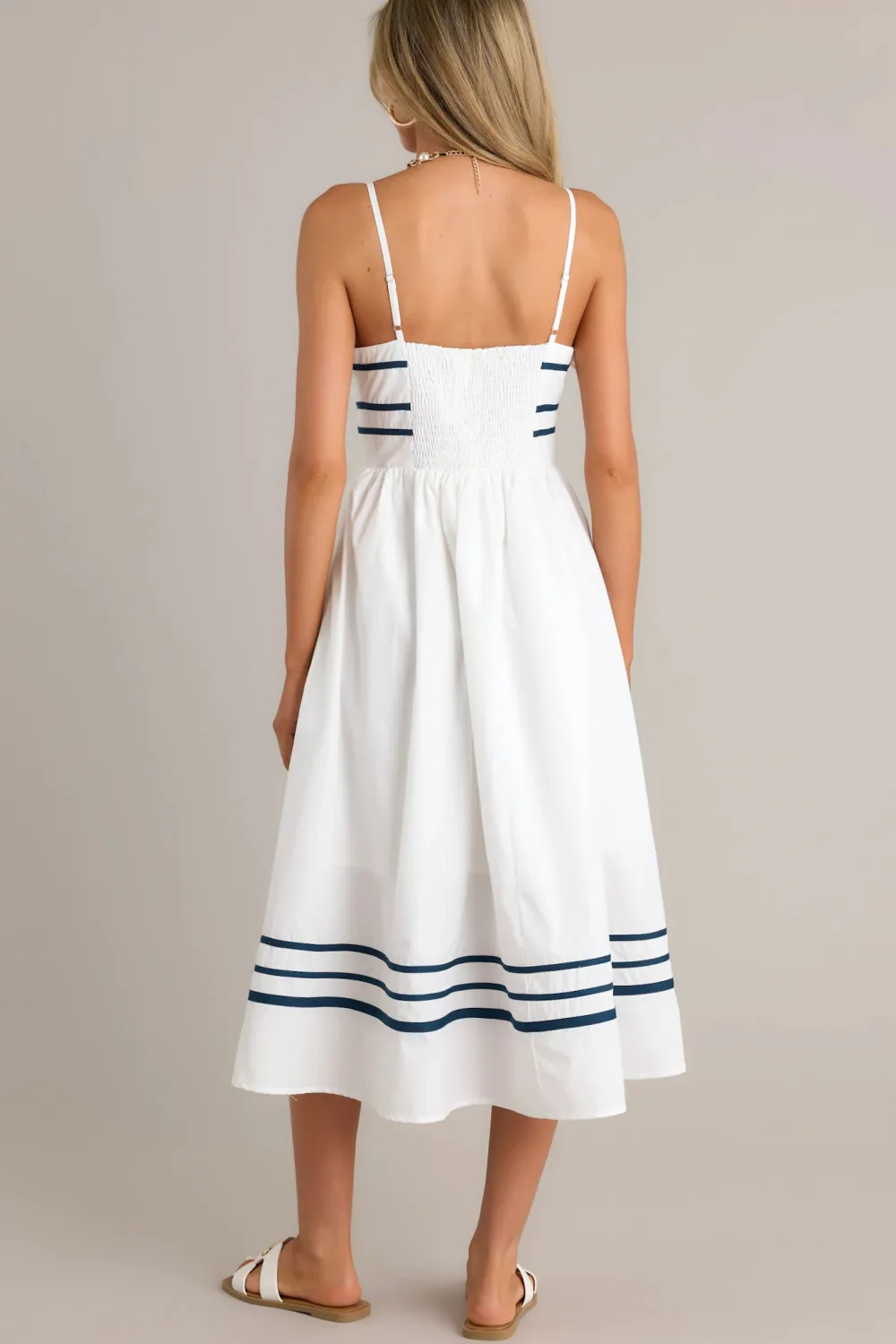 MARITIME MAJESTY IVORY MIDI DRESS