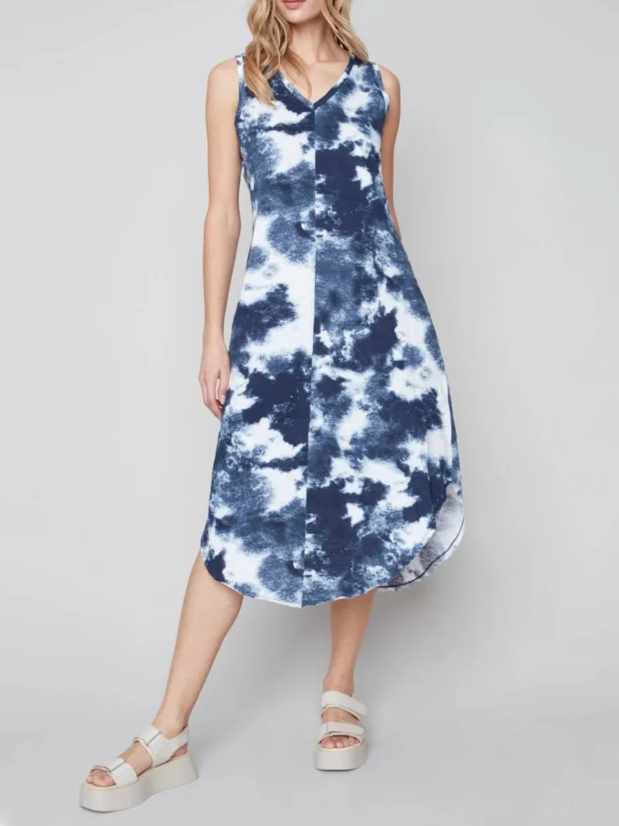 Dress Navy Tie Dye