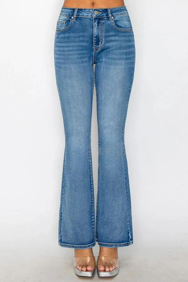 WAXJEAN Boot Cut Jean With Potassium Wash