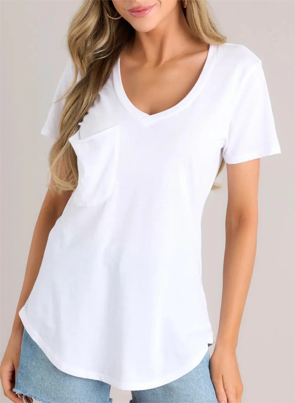 WHITE POCKET TEE