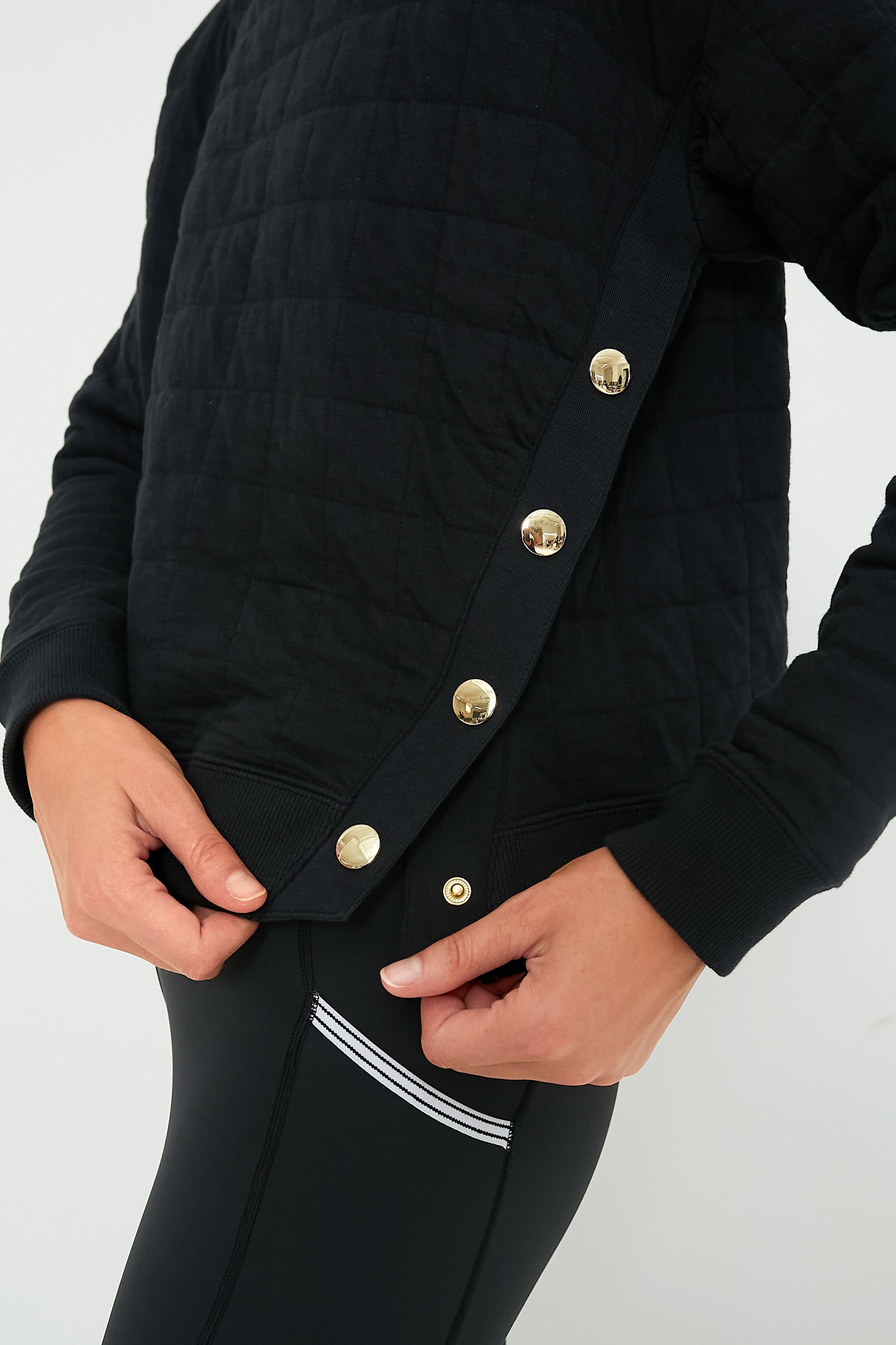 Black Quilted Wright Funnel Neck