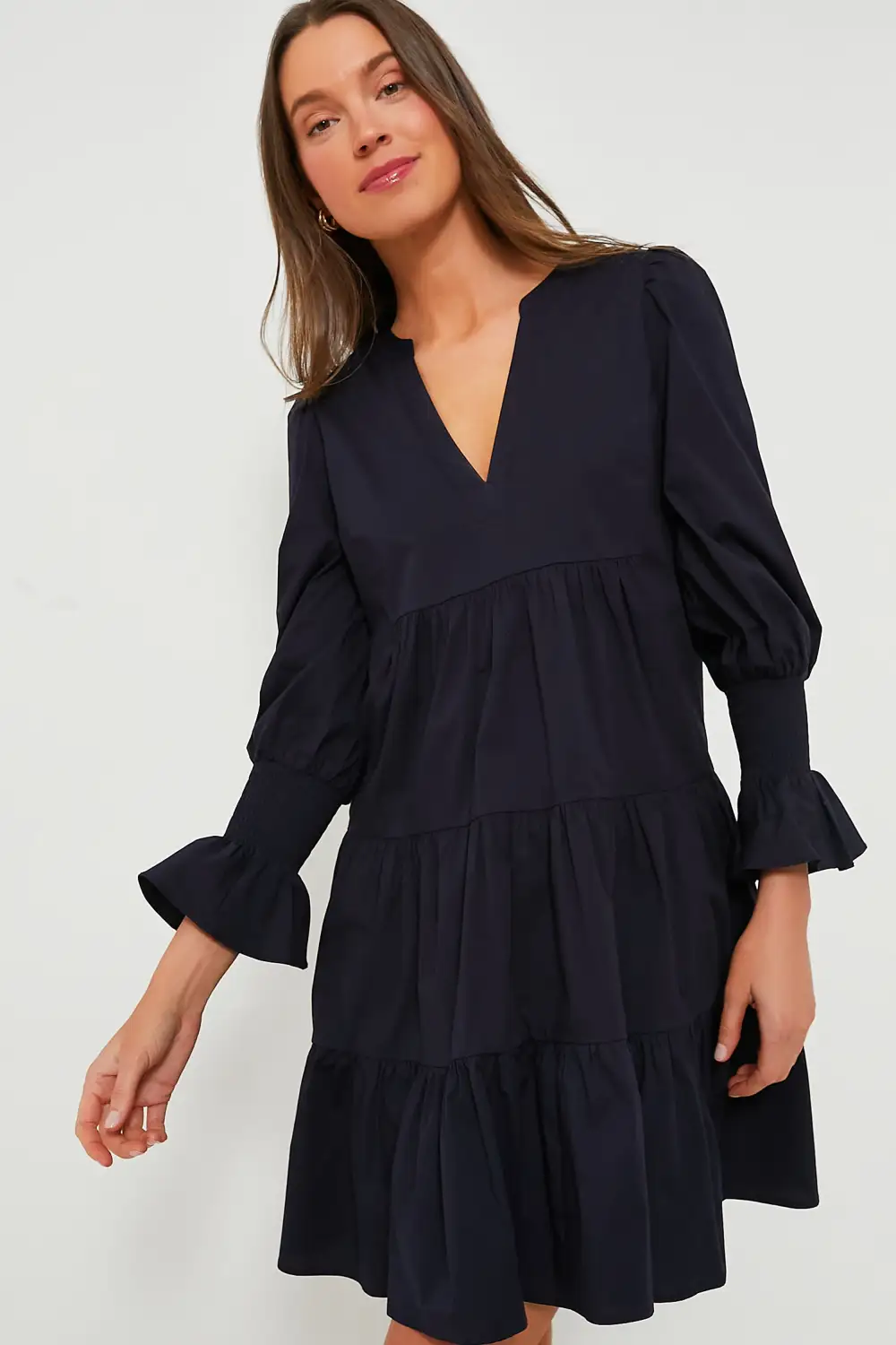 Navy Cotton Poplin Kenzo Dress