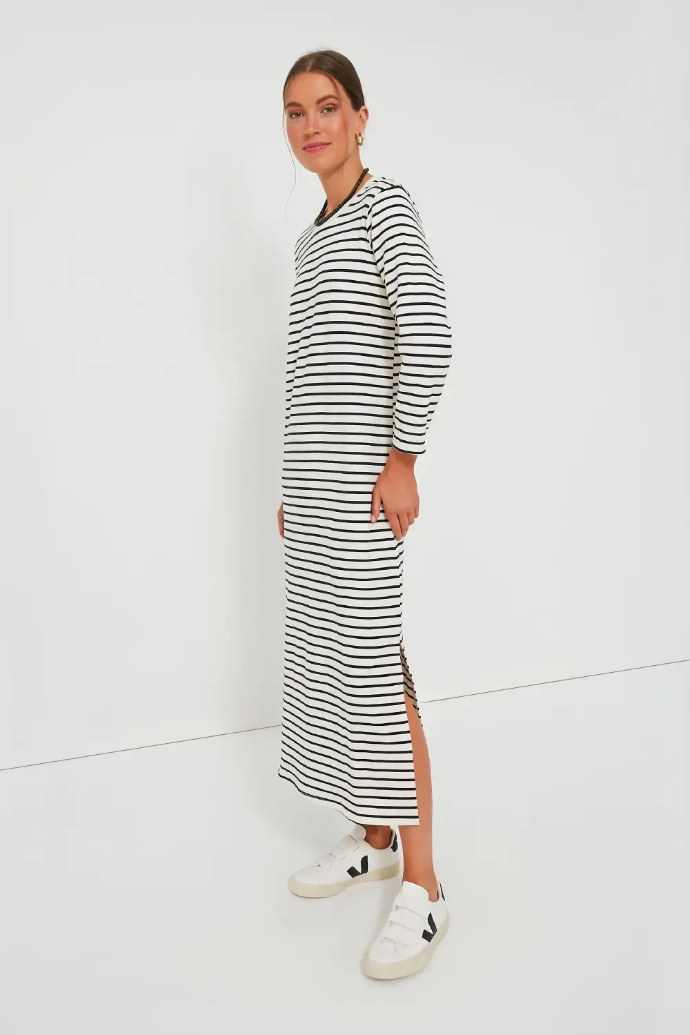 Navy Stripe Gio Maxi Dress