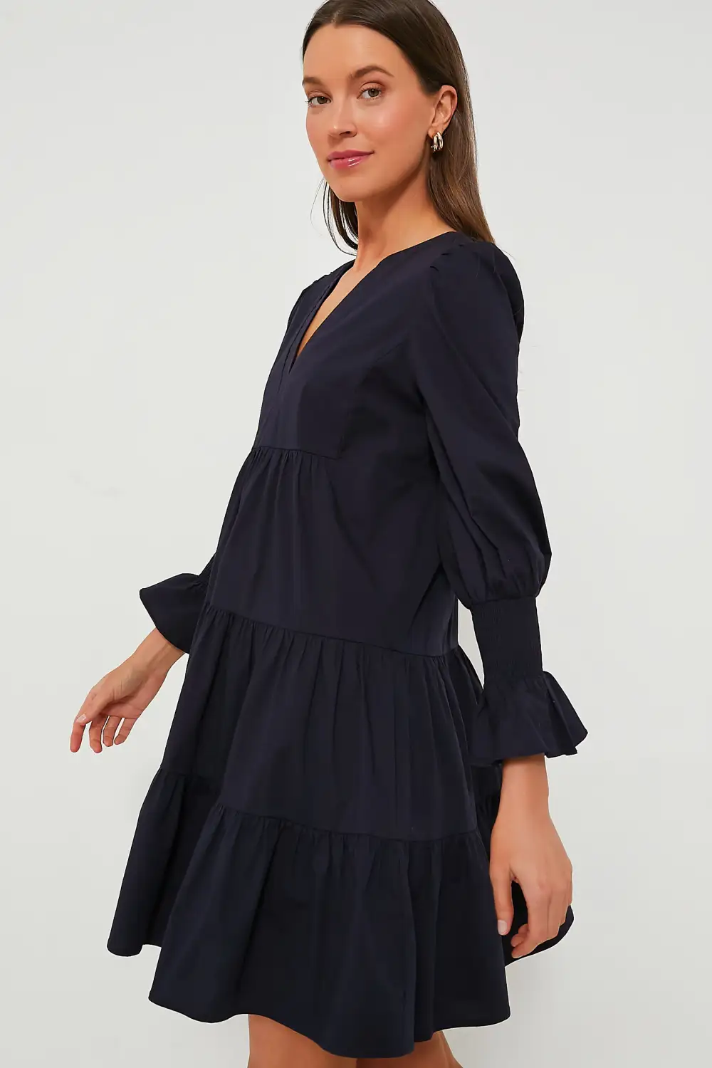 Navy Cotton Poplin Kenzo Dress