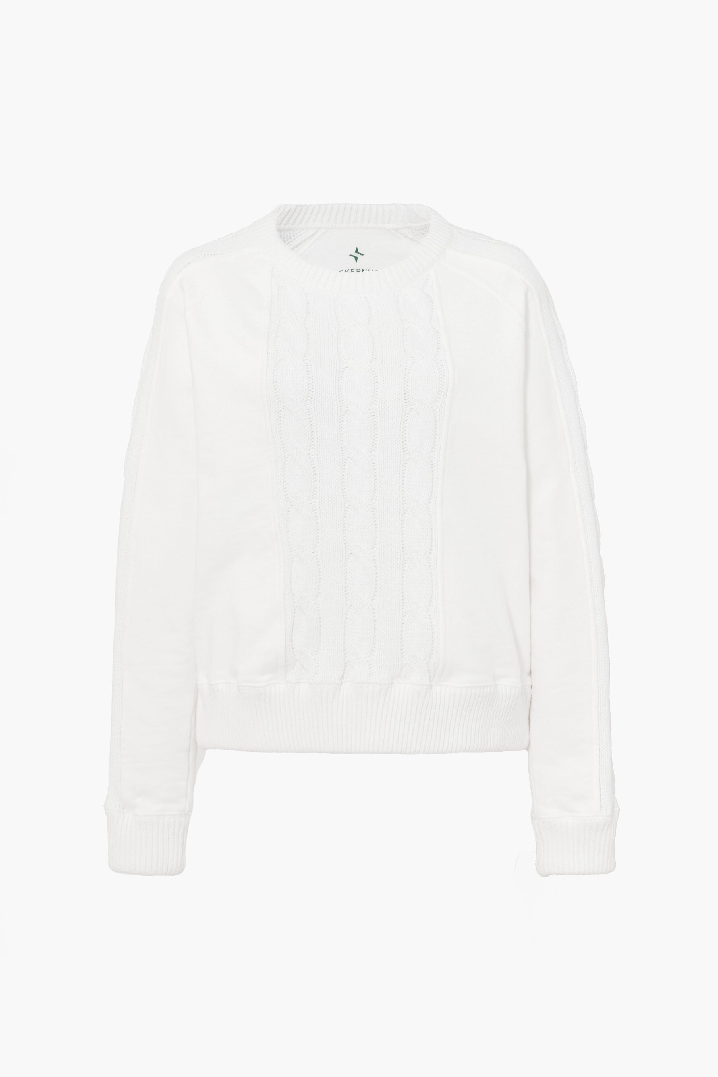 White Cable Knit Reid Sweatshirt