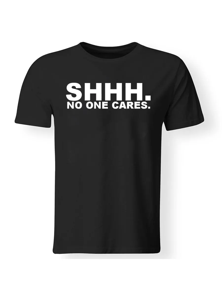 No One Cares Printed Fashionable Men's T-shirt