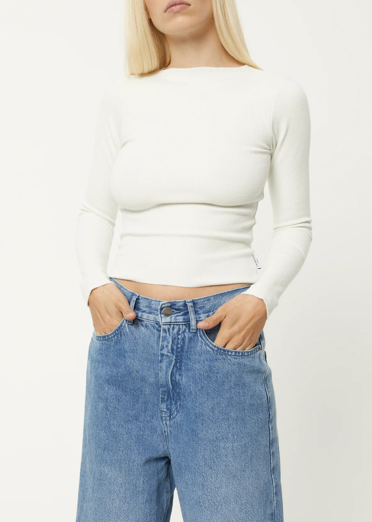 PEONY - HEMP RIBBED LONG SLEEVE TOP