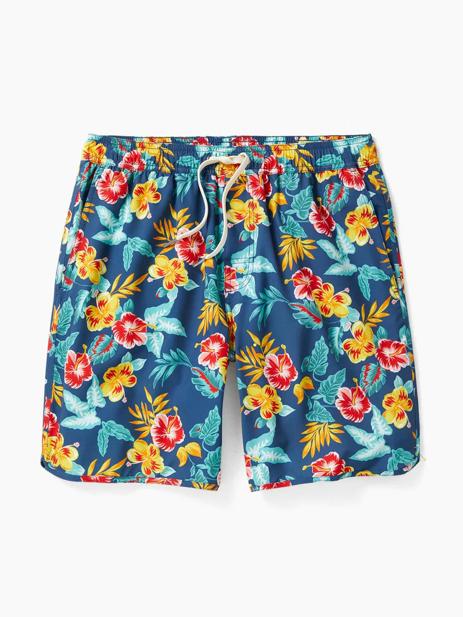 Men's Yellow Tropics Beach Shorts