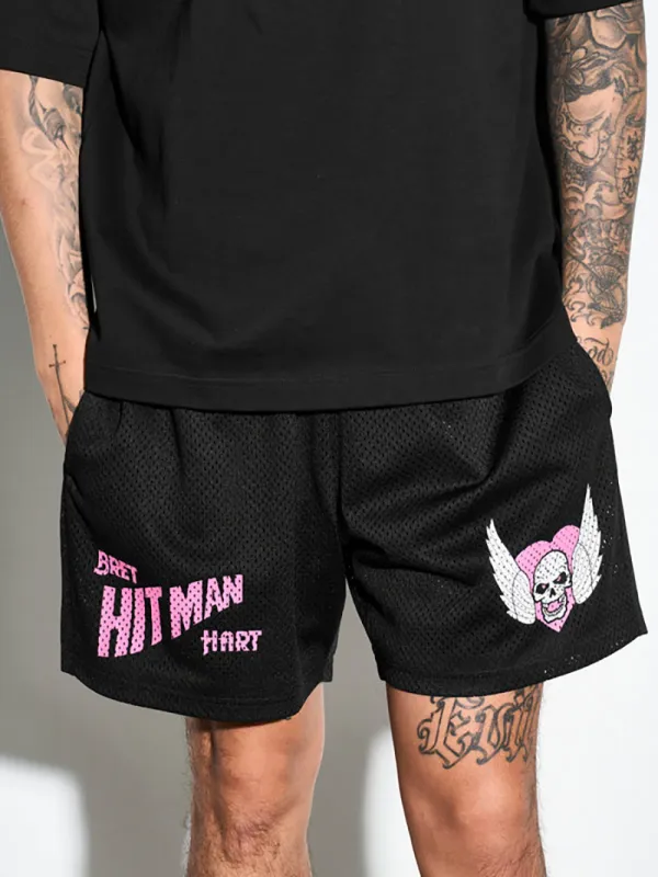 Bret Hart Black Court Shorts