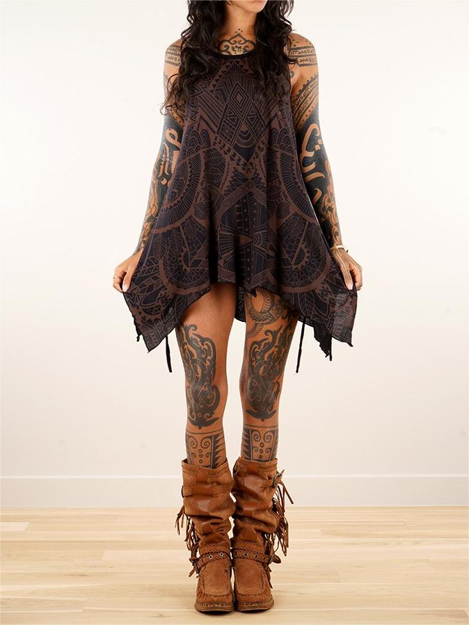 Printed Flared Tank Tunic