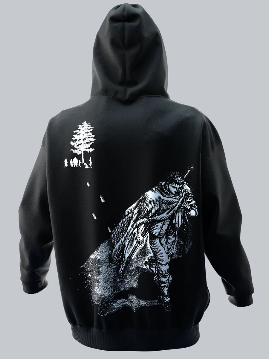 Guts Leaving Hawk Oversize Hoodie