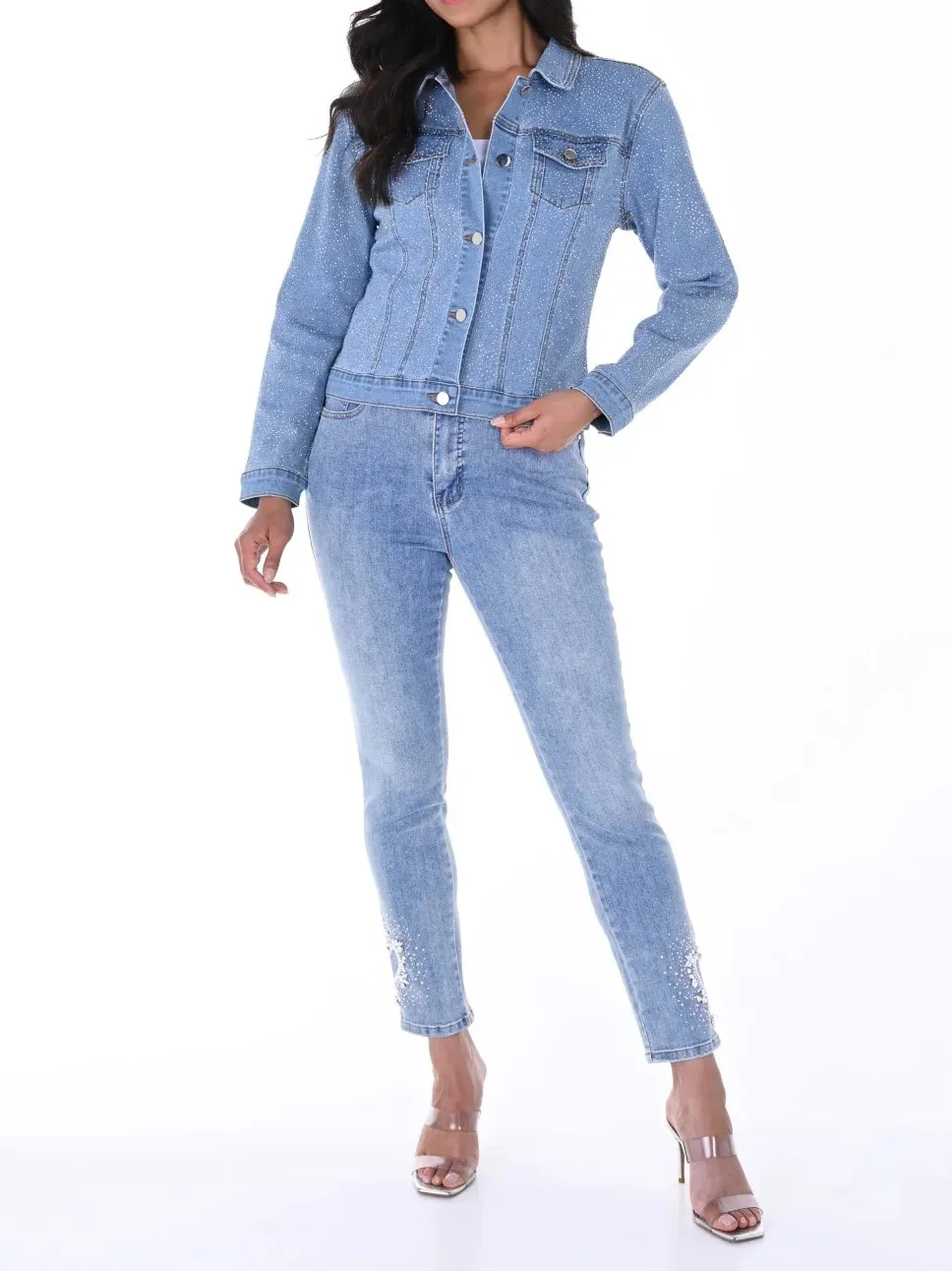 Pant Woven Heart Denim Blue