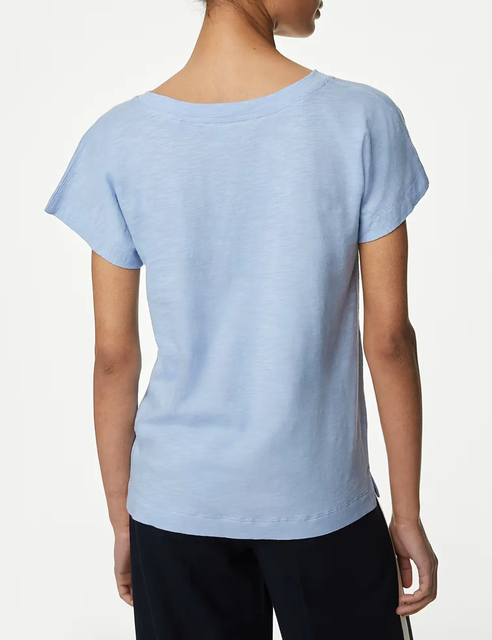 Pure Cotton Everyday Fit Slash Neck T-shirt