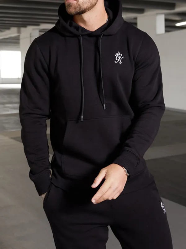 Men's Classic Black K Print Crew Neck Tracksuit