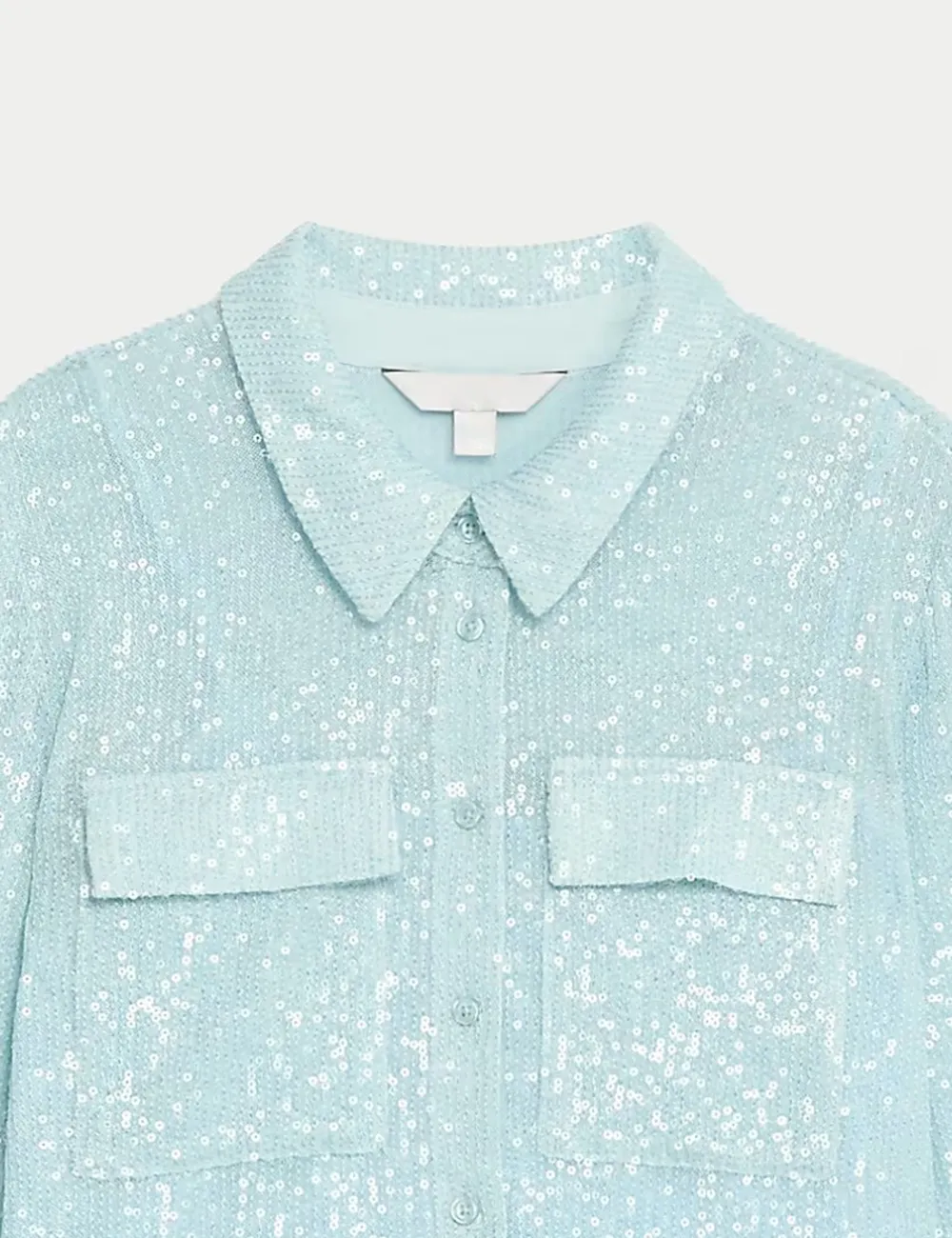 Sequin Collared Shirt