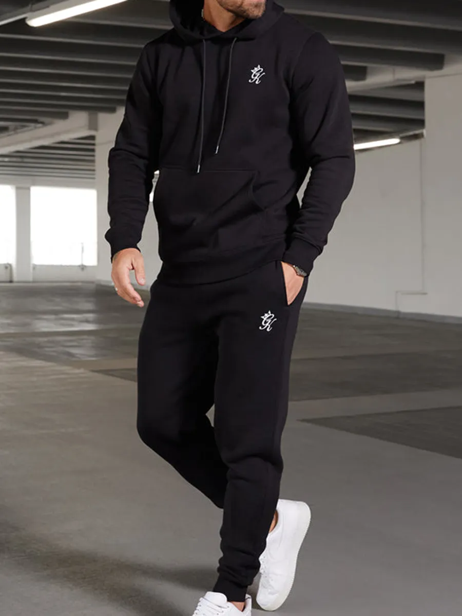 Men's Classic Black K Print Tracksuit