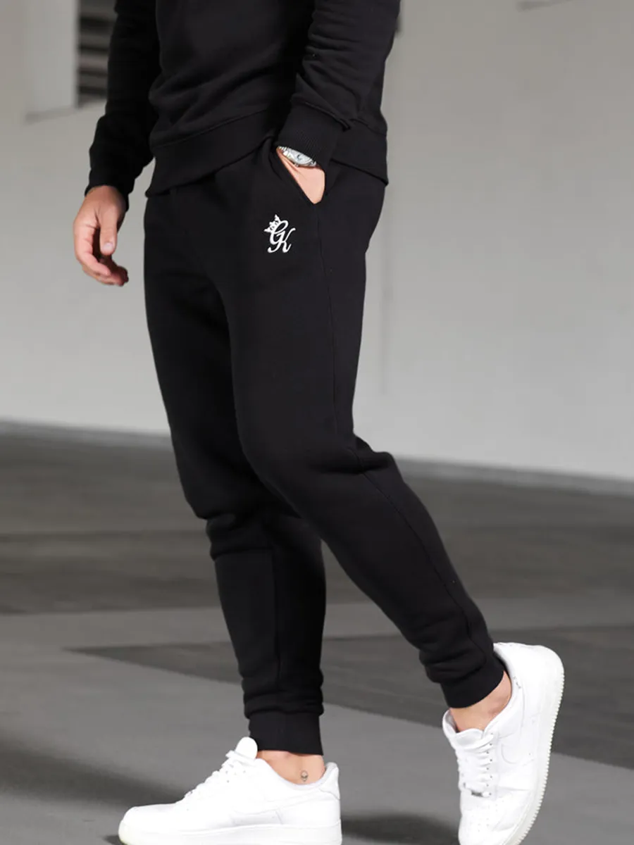 Men's Classic Black K Print Crew Neck Tracksuit