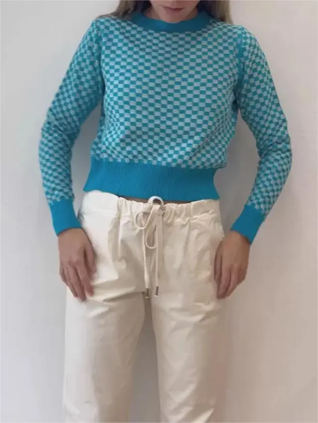 TURQUOISE PICNIC SWEATER