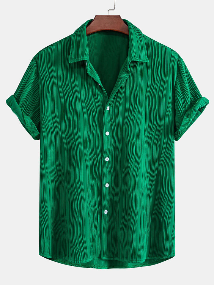 Wave Textured Button Up Shirt