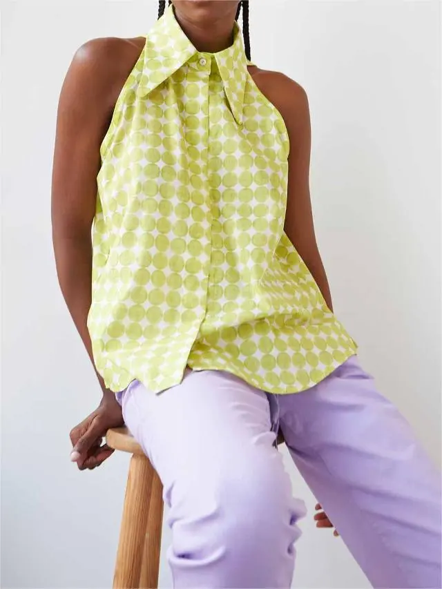 LIME DOTS TONIC SHIRT