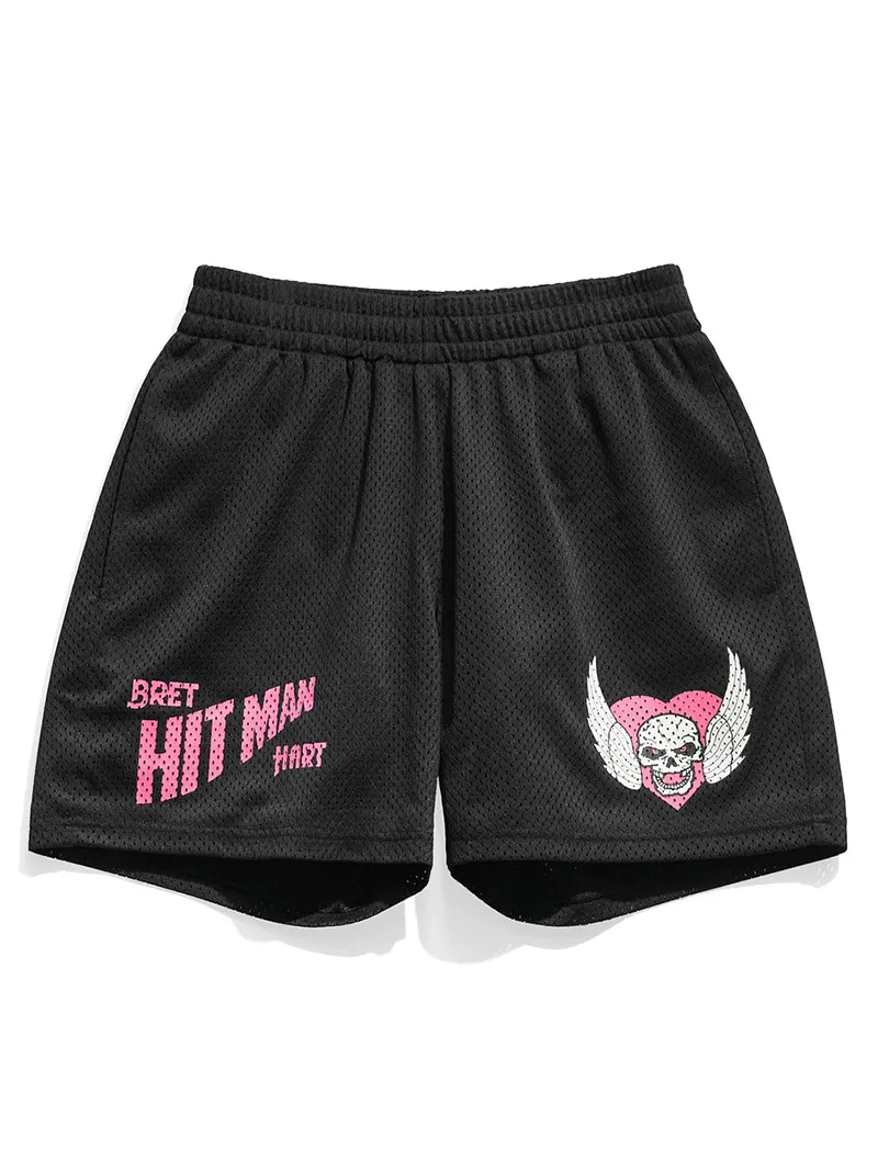 Bret Hart Black Court Shorts