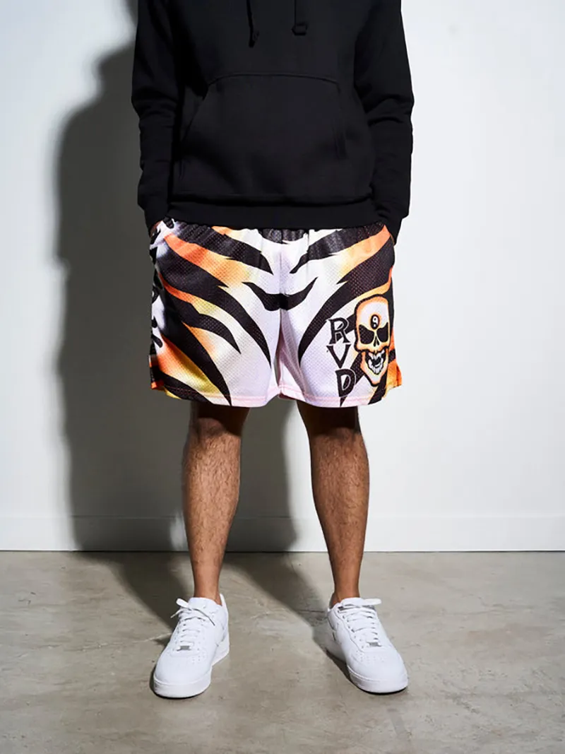 RVD Tiger Skull Retro Shorts